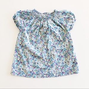 Lands End Floral Peasant Top